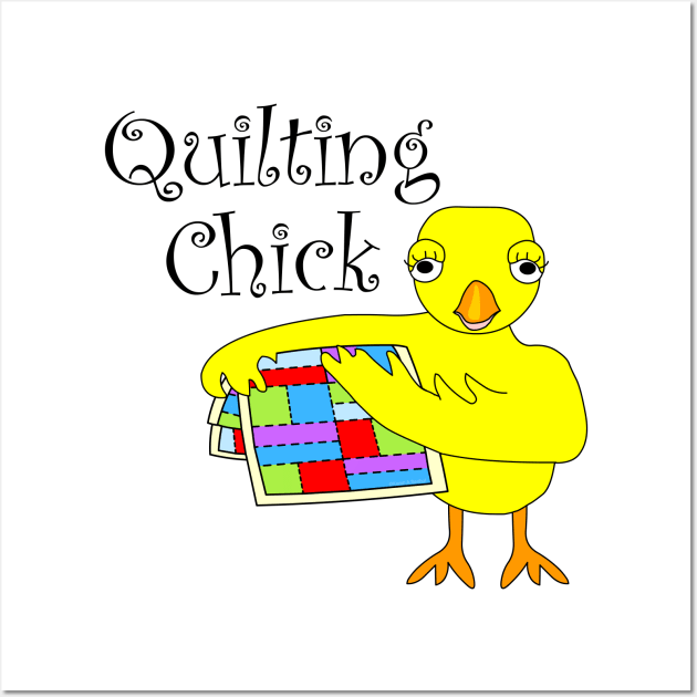 Quilting Chick Funny Needlecraft Hobby Wall Art by Barthol Graphics